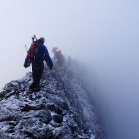 Into the mist on Crib Goch (Dave Wylie)