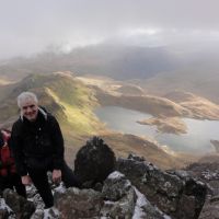 Dave and Christine at the start of Crib Goch (Andy Stratford)