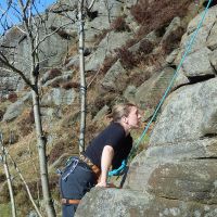 Laura on Broken Buttress (Dave Wylie)