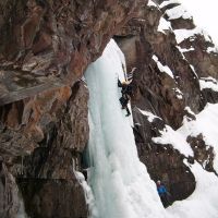 Gareth 'The Happy Hooker' Williams on Nye Vemorkfoss (WI 5) (Colin Maddison)