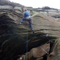 Mike leading "Walleroo" (E2, 5c) (Dave Wylie)