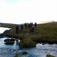 Team photo by Llyn Coch (Cwm Clogwyn) (Dave Shotton)