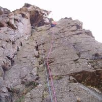 Andy Straford - P1, Slip Knot, White Ghyll, Langdale. (Colin Maddison)