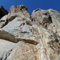 Mark leading the new first pitch of Terriers Tooth. S 4a (Dave Wylie)