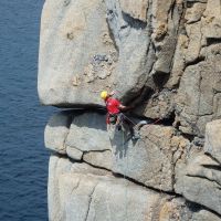 Sean leading Demo Route. HS 4b (Dave Wylie)