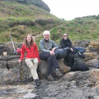 Bron Dave and Lucie above Anglers Zawn (Gareth Williams)