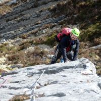 Andy seconding pitch 1 of Left Edge (Dave Wylie)