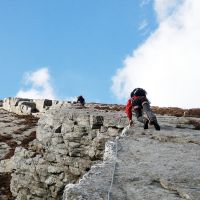 Colin seconding pitch 2 of Left Edge (Dave Wylie)