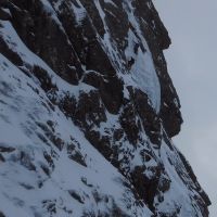 Andy on the belay at P3 with Jim leading, The Curtain (Bob Milward)