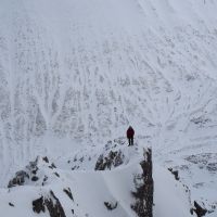 Colin Ledge Route (II) on pillar (Andy Stratford)