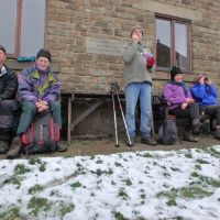 Snack stop at Hollinsclough (with handy defibrillator) (Dave Shotton)