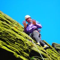 Jim gets green fingers on Letter-box (Rob's Rocks) (Dave Shotton)