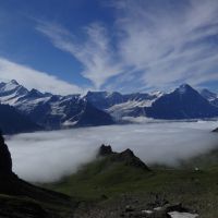 Highly commended - Schreckhorn and the Eiger from the Schwarzhorn (Andy Stratford)