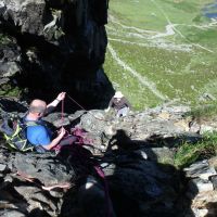 Dave S & Kate on Idwal Staircase (Lester Payne)