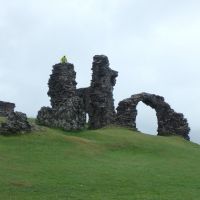 Richard exploring Castell Dinas Brân (Dave Shotton)