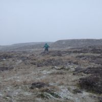 Lester in the driving snow on Totridge (Dave Shotton)