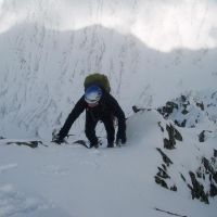 Craig on 'Ledge Route'. (Colin Maddison)