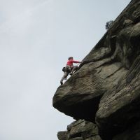 Geri on Sail Buttress (Roger Dyke)