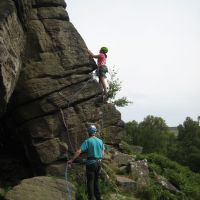 Gowry leading Tar's Arete (Roger Dyke)