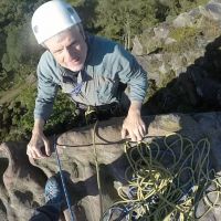 Dave Wylie tops out on Maud's garden (David Rainsbury)