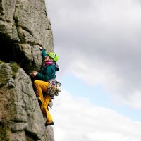 Emily leading "Long Climb" (Dave Wylie)