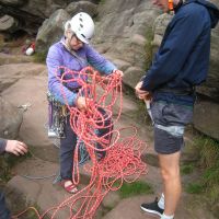 Remi fascinated by Christines magic knot (Roger Dyke)