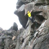 Gareth about to take flight from Humdinger (Roger Dyke)