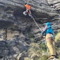 Andy (lost?) on Leaf Shelf (VS 4c) (Gareth Williams)