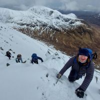 David Rainsbury enjoys the CMD arete (Andy Stratford)