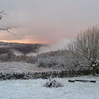 3.30pm the snow arrived at Ty Powdwr (David Rainsbury)