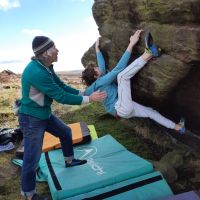 Kieran on Molly the Moocher (7a) (Vicky Lee)