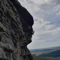 Dainius seconding Great Buttress (Robert Clark)