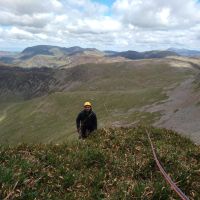 Gareth Topping out on Sledgate Ridge (Michelle Harrison)