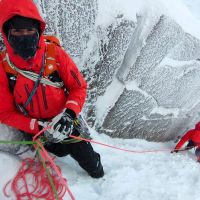 Rory belaying Ed up P2 of opening break (Edward Courtnell)