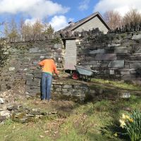 Stuart works on drainage (Laura Bond)