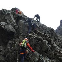 Scrambling on Clach Glas (Dave Wylie)