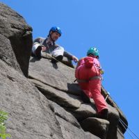 Mimi seconding Holly Ash Crack led by Colin (David Rainsbury)