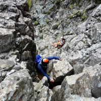 Scrambling up Sgurr Alasdair (Dave Wylie)