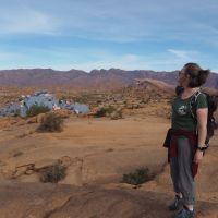 Jo at the Painted Rocks