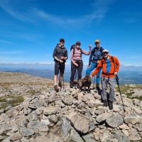 Andy L, Lucie, Henry, Lewis and Andy S on the summit of Braeriach