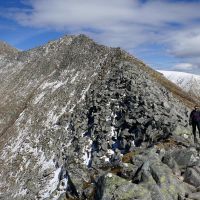Descending the CMD Arête (Dave Wylie)
