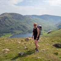 Caroline on the way up to Grey Crag (Neil Boynton)