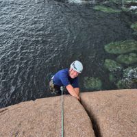 Liam jamming up the sublime crack of Living in Paradise N5 (Andy Stratford)