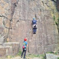 Paul and Mich with their KMC t-shirts on The Harp (Gareth Williams)