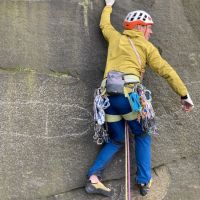 Andy Enjoying the Positions on the Climb (Luke Cullum)