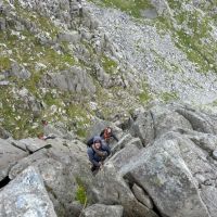 Harry and Will in the 'crux' corner of Dolmen Ridge