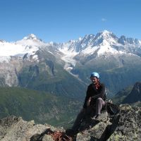 Colin on the summit of Cornes des Loriaz (Duncan Lee)